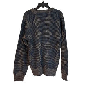 Vintage Alexander Julian Diamond Pattern Crewneck Sweater Green Men's Size L